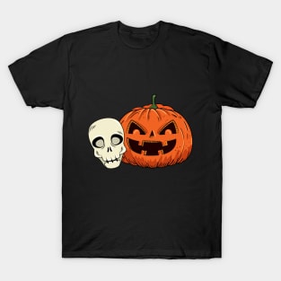 Halloween pumpkin with scull T-Shirt